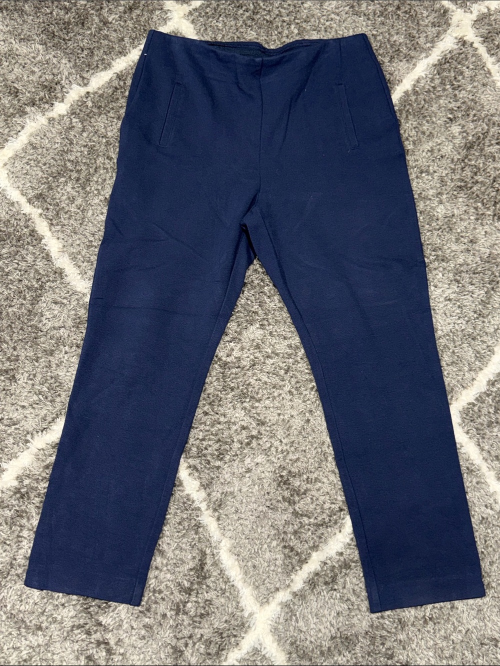 Size 12 = 2 Chico's Navy Ponte Pull-On Legging Pants
